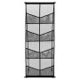 black VEVOR brochure display stand with multiple mesh pockets for organizing brochures and documents.