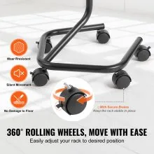 VEVOR Brochure Display Rack 32-Pocket Rotating Literature Display Stand 5 Wheels
