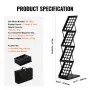 VEVOR Foldable Magazine Display Rack. 4-Tier Brochure Literature Display Stand, Portable Catalog Brochure Holder Stand with Carrying Bag for Office Trade Show Exhibitions, 4 Pockets