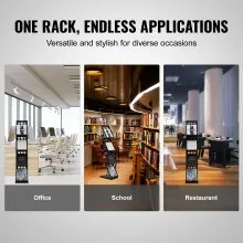 VEVOR Foldable Magazine Display Rack 4 Pocket Brochure Literature Display Stand