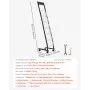 VEVOR Brochure Display Rack, Narrow 6-Tier Magazine Literature Display Stand with Wheels, Metal Floor Standing Magazine Rack, Movable Newspaper Catalog Holders for Shop Exhibitions Office (6 Pockets)