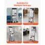 VEVOR Brochure Display Rack, 20 Pockets Magazine Literature Display Stand, Portable Floor Standing Magazine Rack, Metal Newspaper Catalog Holders for Shop, Exhibitions, Office, Trade Show, Black