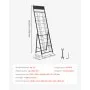 VEVOR Brochure Display Rack, 20 Pockets Magazine Literature Display Stand, Portable Floor Standing Magazine Rack, Metal Newspaper Catalog Holders for Shop, Exhibitions, Office, Trade Show, Black