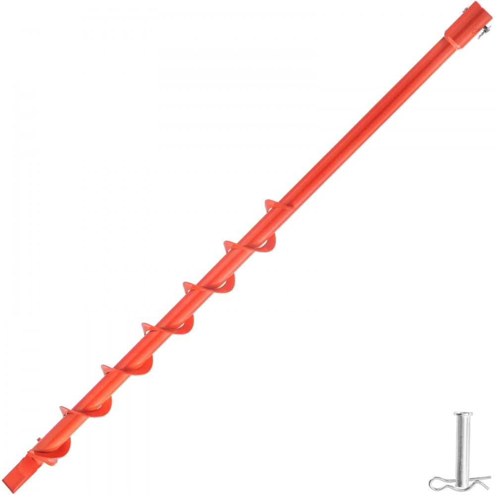 VEVOR Broca de barrena, 2'' (D) x 35'' (L) Broca de barrena de jardín con punta de cola de pez, Barrena de taladro para taladro de 0.79, Barrena de jardín resistente para plantar bulbos, plantas de cama, Agujero de excavación