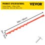 VEVOR Auger Drill Bit, 2'' (D) x 35'' (L) Garden Auger Drill Bit with Fishtail Point, Drill Auger for 0.79 Drill, Heavy Duty Garden Auger for Planting Bulbs, Bedding Plants, Digging Hole