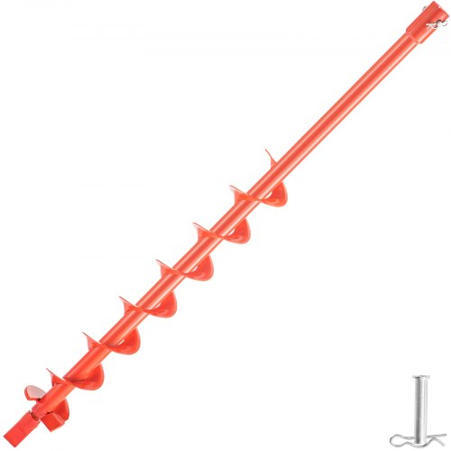 VEVOR Auger Drill Bit, 3'' (D) x 35'' (L) Garden Auger Drill Bit with Fishtail Point, Drill Auger for 0.79" Drill, Heavy Duty Garden Auger for Planting Bulbs, Bedding Plants, Digging Hole