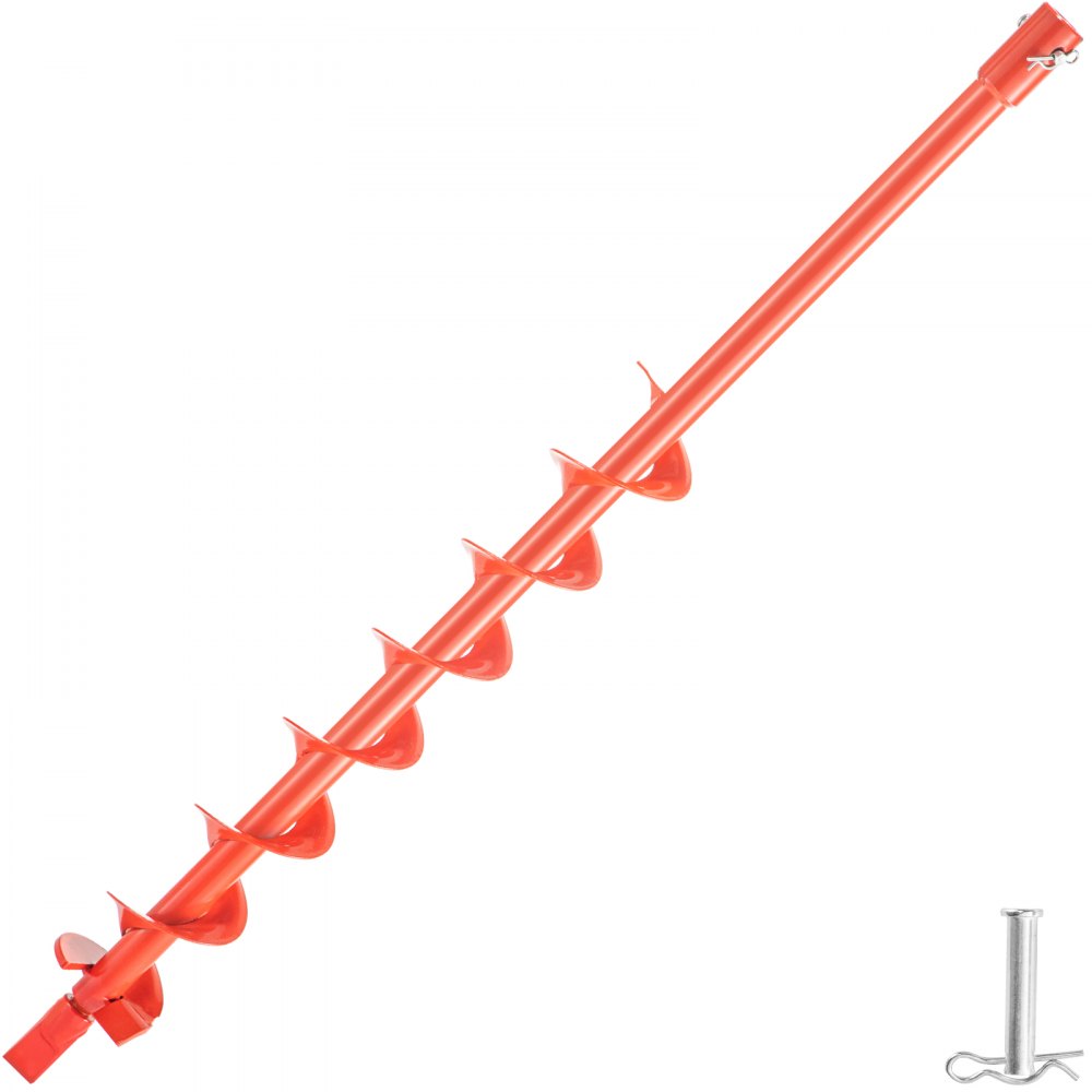 VEVOR Auger Drill Bit, 3'' (D) x 35'' (L) Garden Auger Drill Bit with Fishtail Point, Drill Auger for 0.79" Drill, Heavy Duty Garden Auger for Planting Bulbs, Bedding Plants, Digging Hole