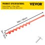 VEVOR Auger Drill Bit, 3'' (D) x 35'' (L) Garden Auger Drill Bit with Fishtail Point, Drill Auger for 0.79" Drill, Heavy Duty Garden Auger for Planting Bulbs, Bedding Plants, Digging Hole