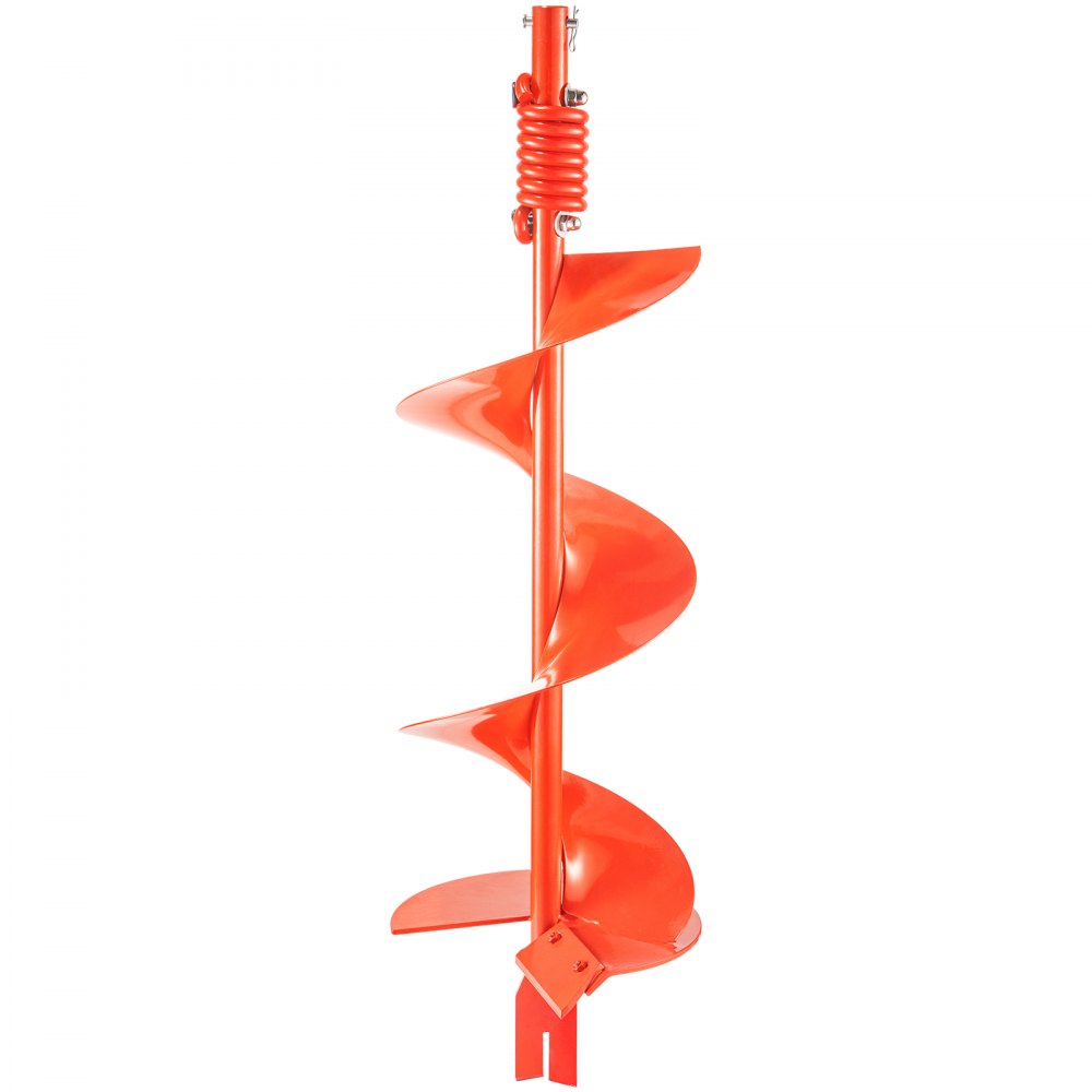 VEVOR Auger Drill, 10'' (D) x 35'' (L) Garden Auger Drill Bit with Shock Absorbing Spring, Drill Auger for 7/8" Drill, Heavy Duty Garden Auger for Planting Bulbs and Bedding Plants, Digging Hole