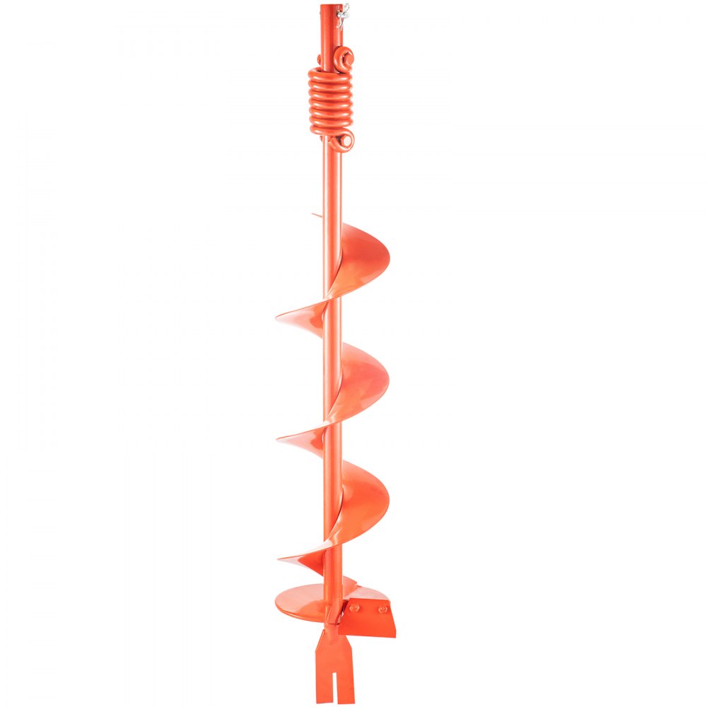 VEVOR Auger Drill, 6'' (D) x 35'' (L) Garden Auger Drill Bit with Shock Absorbing Spring , Drill Auger for 7/8’’ Drill, Heavy Duty Garden Auger for Planting Bulbs and Bedding Plants, Digging Hole