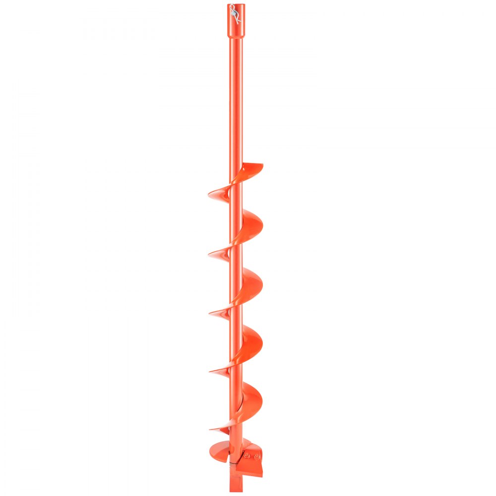 VEVOR Auger Drill Bit, 4'' (D) x 35'' (L) Garden Auger Drill Bit with Fishtail Point, Drill Auger for 0.79’’ Drill, Heavy Duty Garden Auger for Planting Bulbs, Bedding Plants, Digging Hole