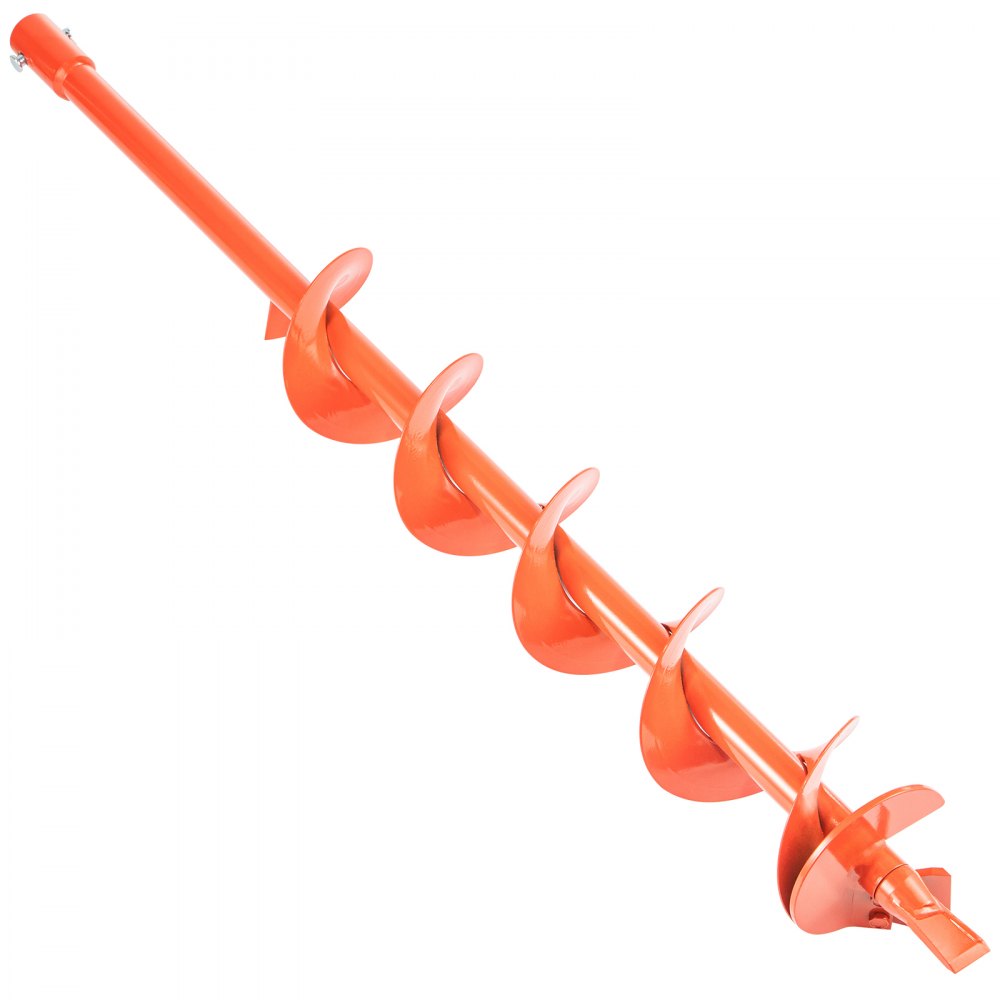 VEVOR Auger Drill Bit, 4'' (D) x 35'' (L) Garden Auger Drill Bit with Fishtail Point, Drill Auger for 0.79’’ Drill, Heavy Duty Garden Auger for Planting Bulbs, Bedding Plants, Digging Hole