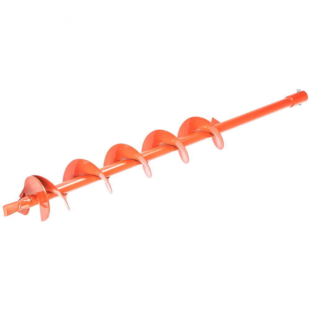 VEVOR Auger Drill Bit, 4'' (D) x 35'' (L) Garden Auger Drill Bit with Fishtail Point, Drill Auger for 0.79’’ Drill, Heavy Duty Garden Auger for Planting Bulbs, Bedding Plants, Digging Hole
