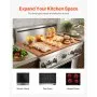 VEVOR Noodle Board Stove Cover, Stove Top Cover Board for Gas Burners & Electric Stove, Pine Wood Cutting Board with Handles, RV Stovetop Cover/ Kitchen Sink Cover for Counter Space & Tray, Natural