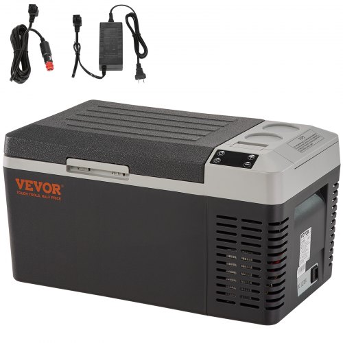 VEVOR Car Refrigerator, 12 Volt Car Refrigerator Fridge, 21 QT/20 L Single Zone Portable Freezer, -4℉-50℉ Adjustable Range, 12/24V DC and 100-240V AC Compressor Cooler for Outdoor, Camping, Travel, RV