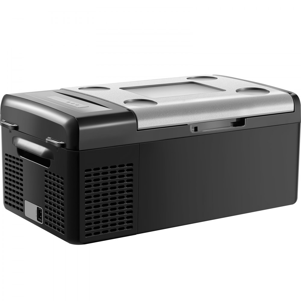 VEVOR Portable Car Refrigerator, 15L Car Refrigerator Fridge, 12V/24V/100-240V Single Zone Portable Freezer, -20℃ to 20℃ Adjustable Temperature, Compressor Cooler for Home, Outdoor, Camping, RV, Car