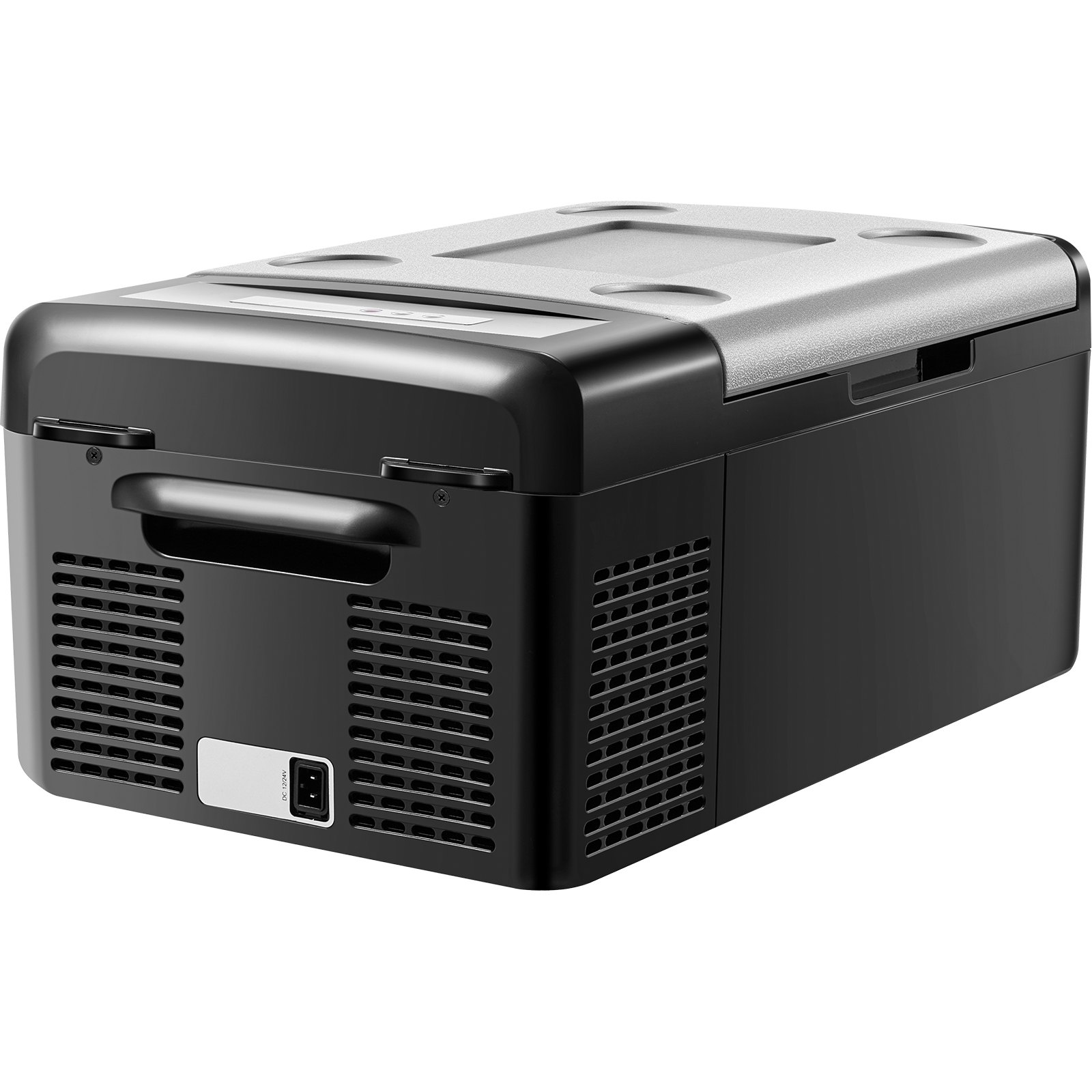 VEVOR Portable Car Refrigerator, 15L Car Refrigerator Fridge, 12V/24V/100-240V Single Zone Portable Freezer, -20℃ to 20℃ Adjustable Temperature, Compressor Cooler for Home, Outdoor, Camping, RV, Car