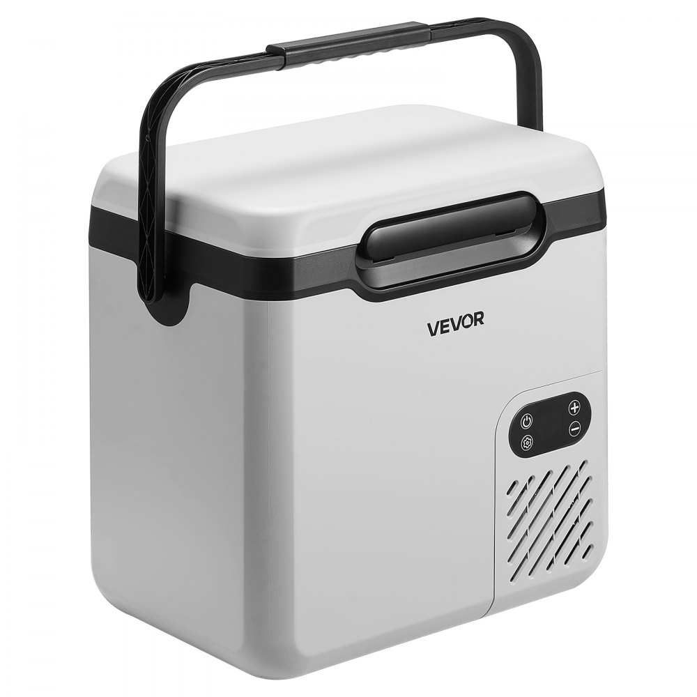 VEVOR 12 Volt Refrigerator, 19 QT/ 18L Car Fridge, Portable Electric Freezer Compressor with Handle, 12V/24V DC 100-240V AC, -4℉ to 68℉/ -20℃ to 20℃, for Truck Van RV SUV Boat Travel Camping