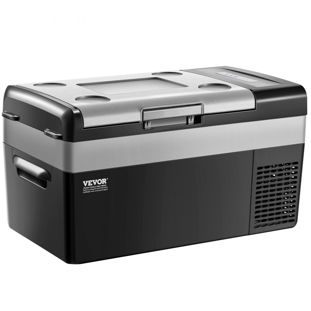 VEVOR Portable Car Refrigerator, 20L Car Refrigerator Fridge, 12V/24V/100-240V Single Zone Portable Freezer, -20℃ to 20℃ Adjustable Temperature, Compressor Cooler for Home, Outdoor, Camping, RV, Car