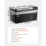 VEVOR Portable Car Refrigerator, 20L Car Refrigerator Fridge, 12V/24V/100-240V Single Zone Portable Freezer, -20℃ to 20℃ Adjustable Temperature, Compressor Cooler for Home, Outdoor, Camping, RV, Car