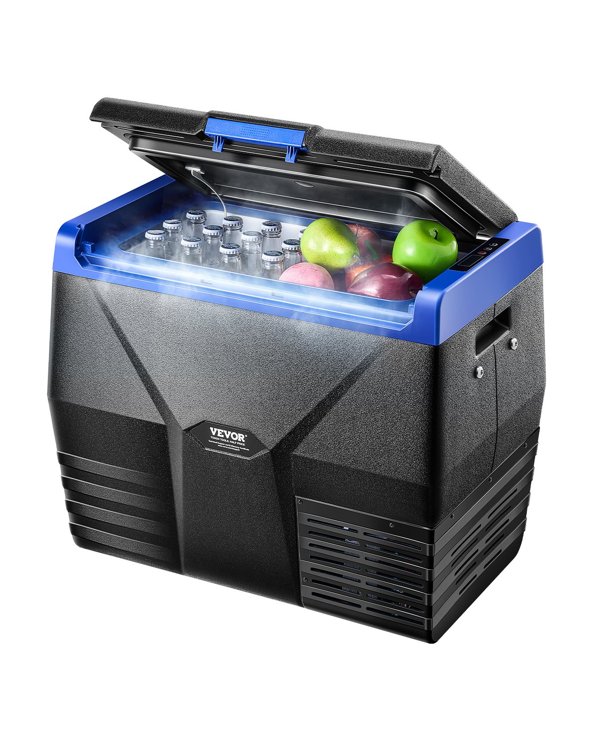 VEVOR Portable Car Refrigerator, 20L Car Refrigerator Fridge, 12V/24V/100-240V Single Zone Portable Freezer, -18℃ to 10℃ Adjustable Temperature, Compressor Cooler for Home, Outdoor, Camping, RV, Car