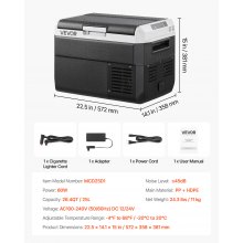 12 Volt Car Refrigerator Portable Freezer 26.4QT Electric Cooler for Camping