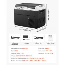 12 Volt Car Refrigerator Portable Freezer 31.7QT Electric Cooler for Camping