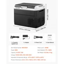 12 Volt Car Refrigerator Portable Freezer 31.7QT Electric Cooler for Camping