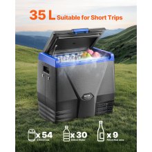 VEVOR Portable Car Refrigerator Freezer Compressor 35L Single Zone for Car Home