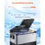 VEVOR Portable Car Refrigerator, 35L Car Refrigerator Fridge, 12V/24V/100-240V Dual Zone Portable Freezer, -18℃ to 10℃ Adjustable Temperature, Compressor Cooler for Home, Outdoor, Camping, RV, Car