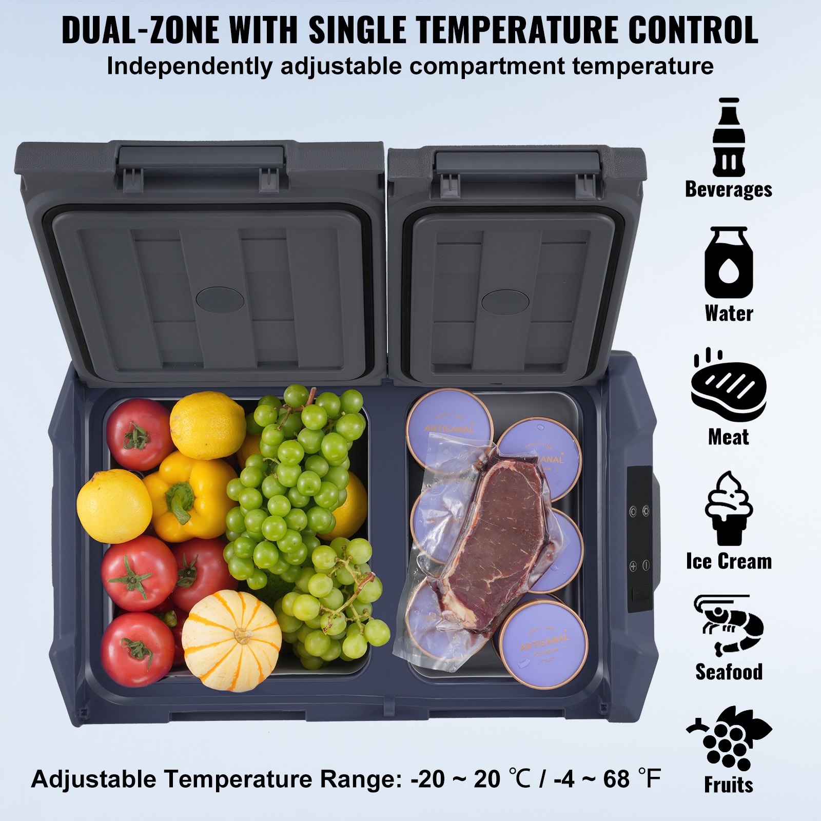 Portable Car Refrigerator Freezer Compressor 25 L Dual Zone for Home Car Portable Car Refrigerator Freezer Compressor 25 L Dual Zone for Home Car