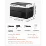 VEVOR 12 Volt Car Refrigerator, 42.3QT/40L Car Fridge, Portable Electric Cooler with -4℉~68℉ Adjustable Temperature, 12/24V DC and 100- 240V AC Compressor Freezer for Outdoor, Camping, Travel, RV