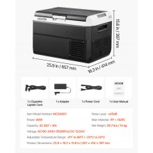 12 Volt Car Refrigerator Portable Freezer 42.3QT Electric Cooler for Camping