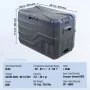 VEVOR Car Refrigerator, 12 Volt Car Refrigerator Fridge, 37 L Single Zone Portable Freezer with Built-in Light, -4℉-68℉, 12/24V DC and 100-240V AC Compressor Cooler for Outdoor, Camping, RV