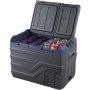 Refrigerador para coche VEVOR, congelador portátil de doble zona de 32 L, 12 V, rango ajustable de -20 °C a 20 °C, compresor de 12/24 V CC y 100-240 V CA para exteriores, camping y autocaravanas.