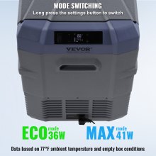 VEVOR Portable Car Refrigerator Freezer Compressor 45 L Single Zone for Car Home