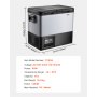 VEVOR Portable Car Refrigerator, 55L Car Refrigerator Fridge, 12V/24V/100-240V Dual Zone Portable Freezer, -18℃ to 10℃ Adjustable Temperature, Compressor Cooler for Home, Outdoor, Camping, RV, Car