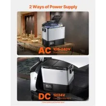 VEVOR Portable Car Refrigerator Freezer Compressor 55L Dual Zone for Car Home