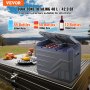 VEVOR car refrigerator freezer by picnic area, advertising dual zone 40l capacity for drinks.