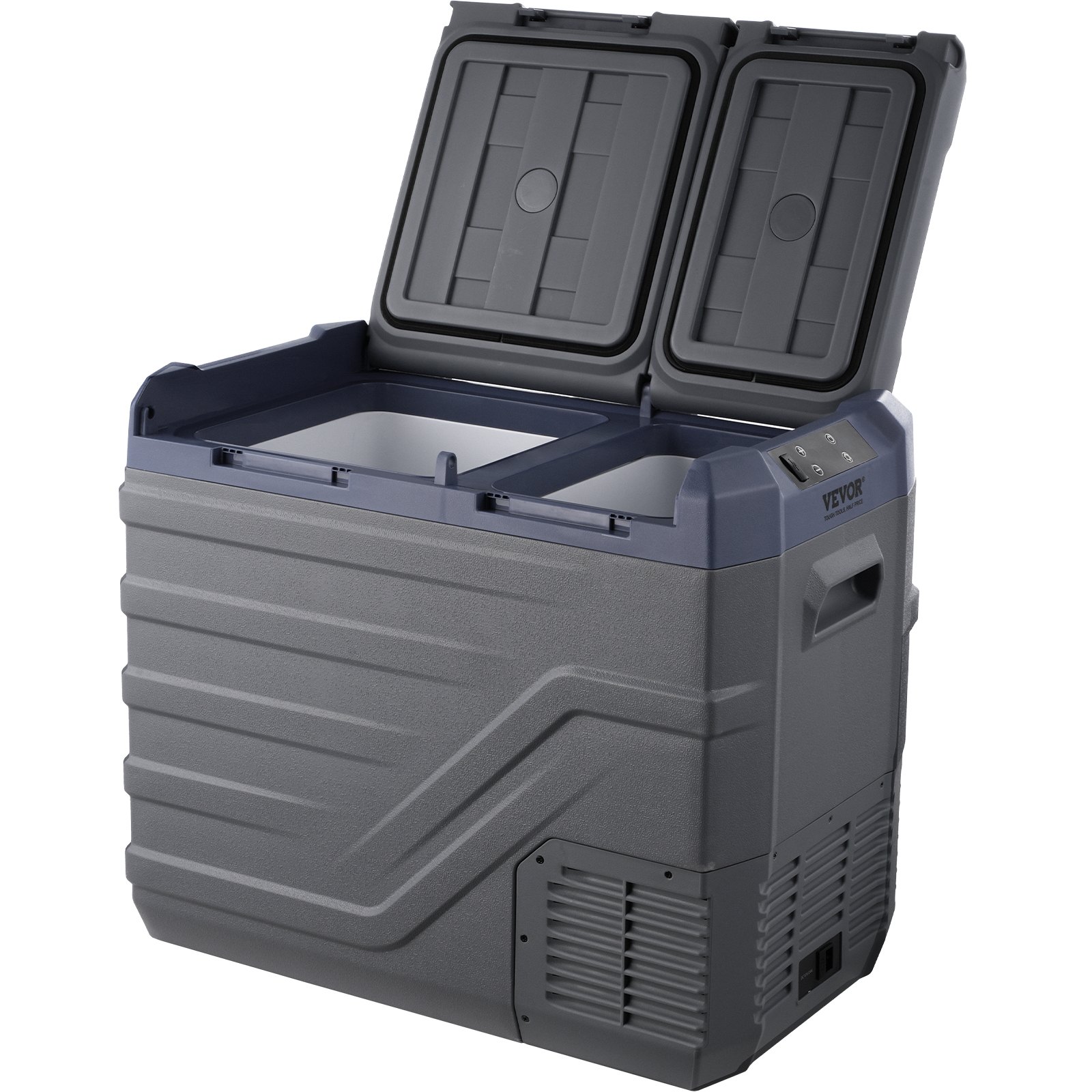 VEVOR Car Refrigerator, 39 L Dual Zone Portable Freezer, 12 Volt Car Refrigerator Fridge, -4℉-68℉ Adjustable Range, 12/24V DC and 100-240V AC Compressor Cooler for Outdoor, Camping, RV