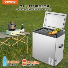 VEVOR Portable Car Refrigerator Freezer Compressor 70 L Single Zone for Car Home