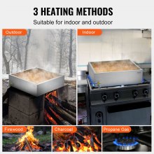 VEVOR Maple Syrup Evaporator Pan 304 Stainless Steel with Valve for Home Outdoor