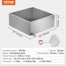 Maple Syrup Evaporator Pan 304 Stainless Steel with Valve for Home Outdoor