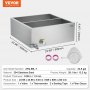 VEVOR Maple Syrup Evaporator Pan, 23.6 Gallon, 343 Cups of 8.8oz Maple Syrup, Flat Evaporator Pan with Thermometer, 1 Valve and 3 Heating Methods, 304 Stainless Steel Maple Syrup Pan for Home, Outdoor