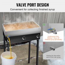 VEVOR Maple Syrup Evaporator Pan 304 Stainless Steel with Valve for Home Outdoor