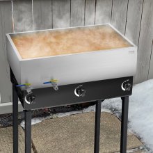 VEVOR Maple Syrup Evaporator Pan 304 Stainless Steel with 2 Valves Home Outdoor