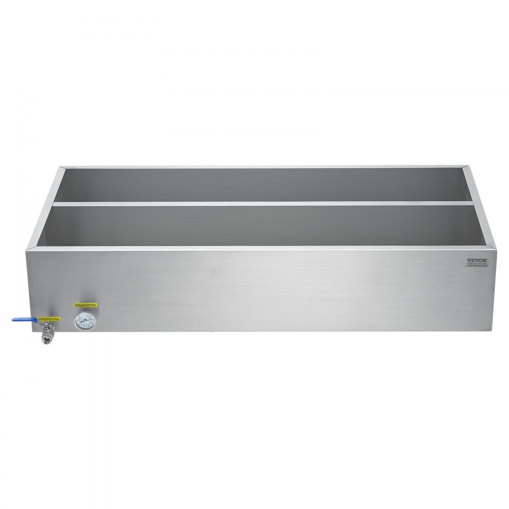 VEVOR Maple Syrup Evaporator Pan, 47 Gallon, 683 Cups of 8.8oz Maple Syrup, Flat Evaporator Pan with Thermometer, 1 Valve and 3 Heating Methods, 304 Stainless Steel Maple Syrup Pan for Home, Outdoor