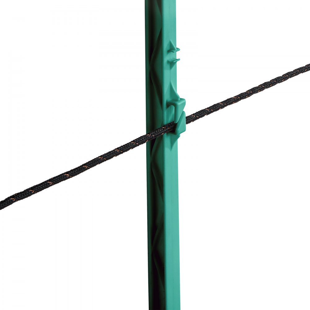 VEVOR Electric Fence Wire, 1000Ft 305M Portable Polywire, 1/4" Diameter 2 Copper Strands for Reliable Conductivity and Rust Resistance, Fencing Rope Line for Horse, Cattle, Livestock