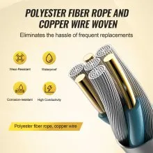 VEVOR 1000Ft 305M Electric Fence Wire Fencing Polywire Horse Cattle Livestock
