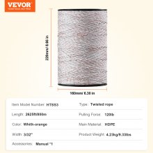 VEVOR 2625Ft 800M Electric Fence Wire περίφραξη Polywire Horse Cattle Livestock